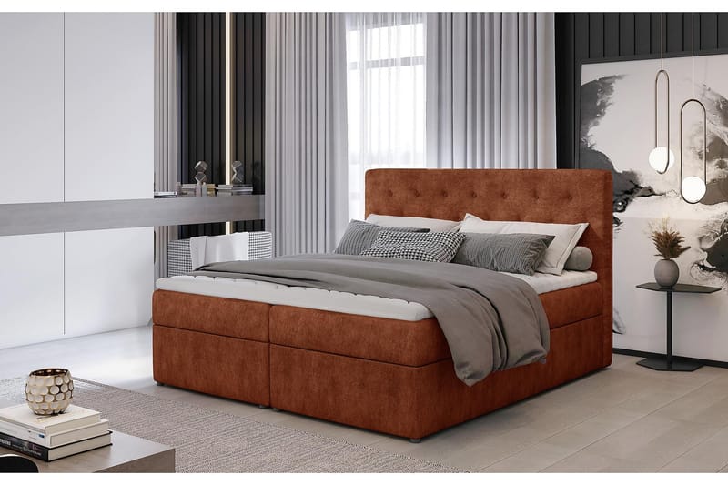 Sängpaket Nottawa 160x200 cm - Röd - Komplett sängpaket
