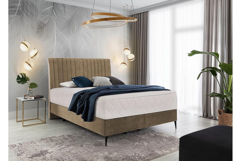 Sängpaket Ramsäng Kazusa 140x200 cm - Beige - Möbler - Säng - Komplett sängpaket