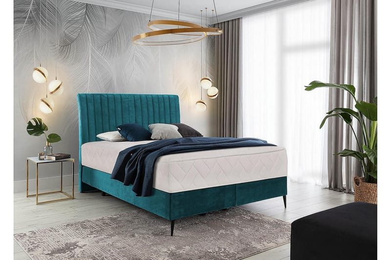 Sängpaket Ramsäng Kazusa 140x200 cm - Blå - Möbler - Säng - Komplett sängpaket