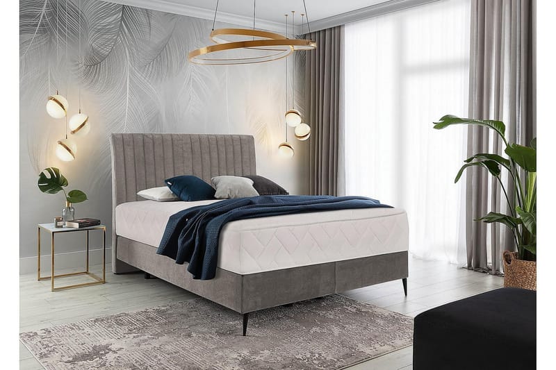 Sängpaket Ramsäng Kazusa 140x200 cm - Grå - Möbler - Säng - Komplett sängpaket