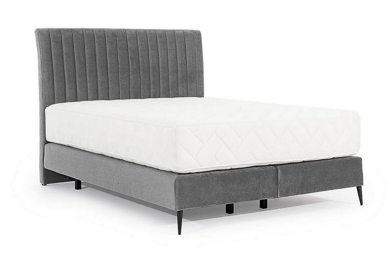 Sängpaket Ramsäng Kazusa 140x200 cm - Ljusgrå - Ramsäng - Komplett sängpaket