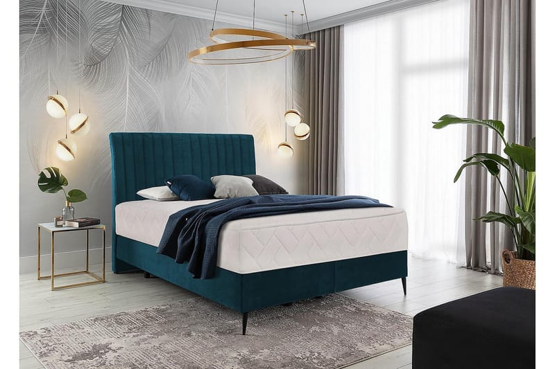 Sängpaket Ramsäng Kazusa 160x200 cm - Blå - Möbler - Säng - Komplett sängpaket