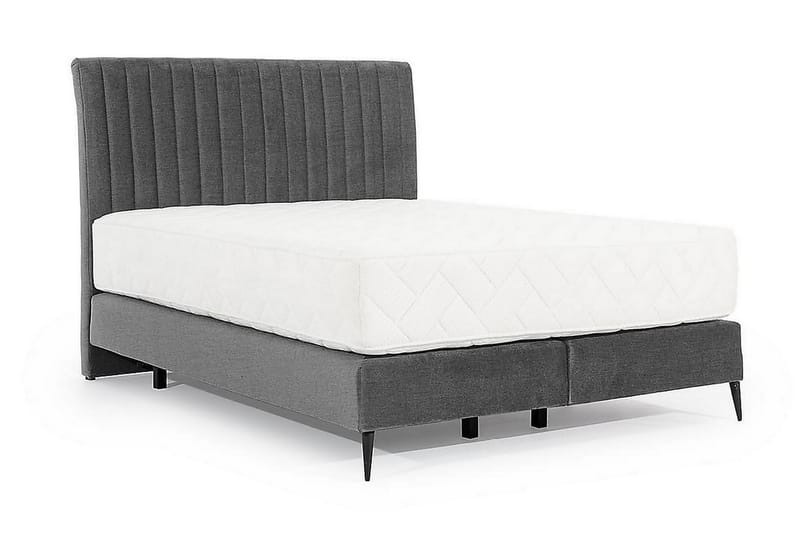 Sängpaket Ramsäng Kazusa 160x200 cm - Grå - Ramsäng - Dubbelsäng - Komplett sängpaket