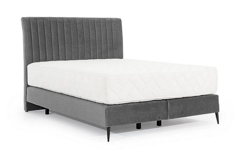 Sängpaket Ramsäng Kazusa 160x200 cm - Grå - Ramsäng - Dubbelsäng - Komplett sängpaket