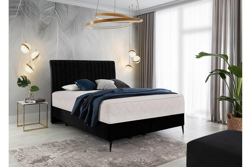 Sängpaket Ramsäng Kazusa 160x200 cm - Svart - Möbler - Säng - Komplett sängpaket
