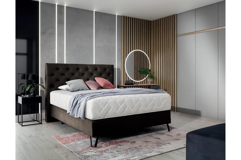 Sängpaket Ramsäng Kazuto 140x200 cm - Brun - Möbler - Säng - Komplett sängpaket