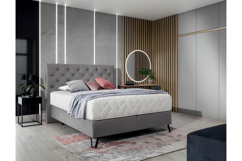 Sängpaket Ramsäng Kazuto 140x200 cm - Grå - Möbler - Säng - Komplett sängpaket