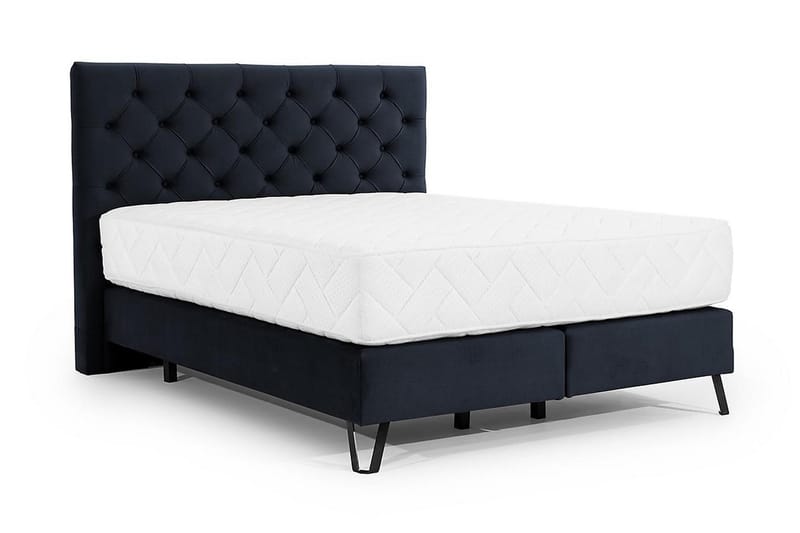Sängpaket Ramsäng Kazuto 140x200 cm - Mörkblå - Ramsäng - Dubbelsäng - Komplett sängpaket