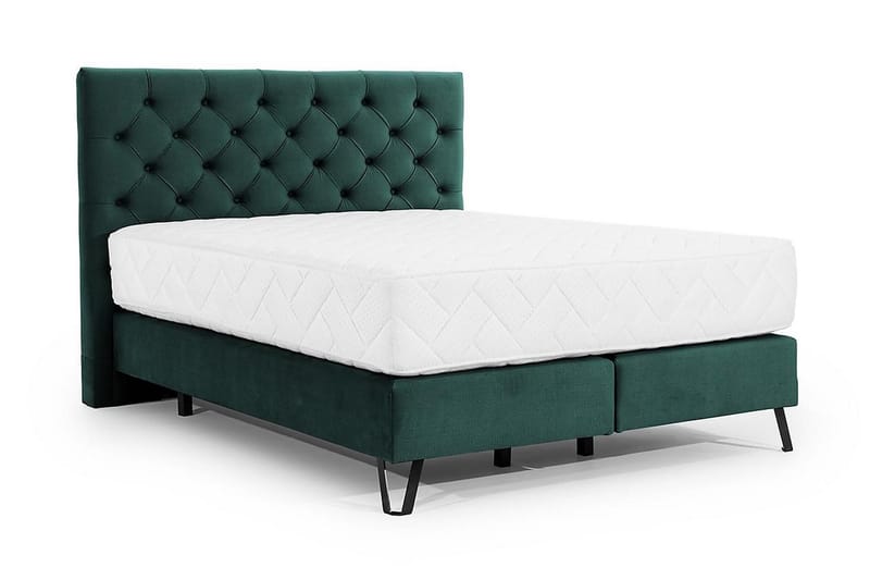 Sängpaket Ramsäng Kazuto 140x200 cm - Mörkgrön - Möbler - Säng - Komplett sängpaket