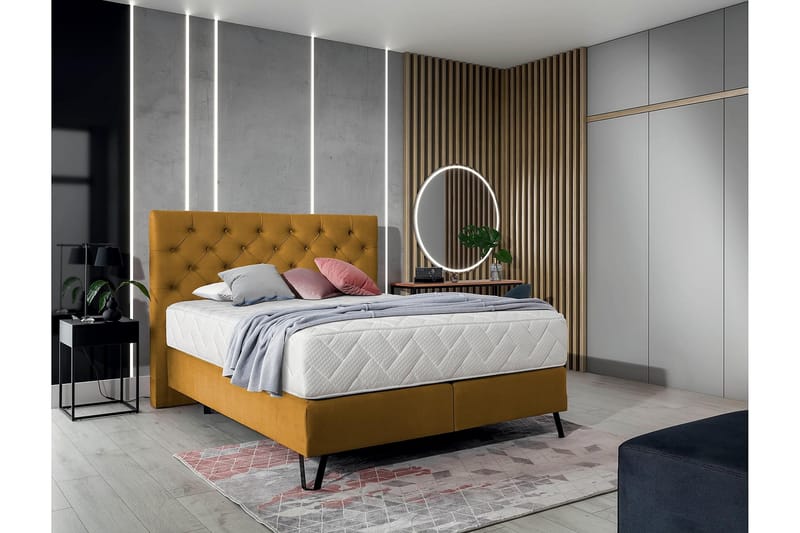 Sängpaket Ramsäng Kazuto 140x200 cm - Orange - Möbler - Säng - Komplett sängpaket