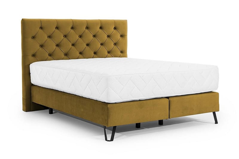Sängpaket Ramsäng Kazuto 160x200 cm - Gul - Ramsäng - Dubbelsäng - Komplett sängpaket