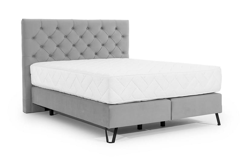 Sängpaket Ramsäng Kazuto 160x200 cm - Ljusgrå - Ramsäng - Komplett sängpaket