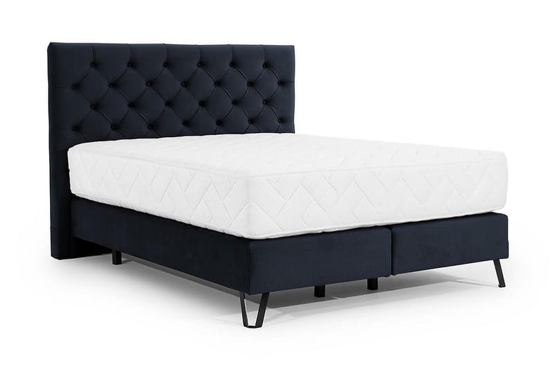 Sängpaket Ramsäng Kazuto 160x200 cm - Mörkblå - Ramsäng - Dubbelsäng - Komplett sängpaket