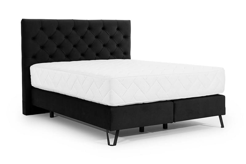 Sängpaket Ramsäng Kazuto 160x200 cm - Svart - Ramsäng - Dubbelsäng - Komplett sängpaket