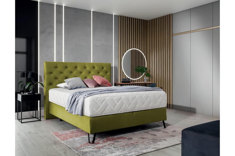 Sängpaket Ramsäng Kazuto 180x200 cm - Grön - Möbler - Säng - Komplett sängpaket