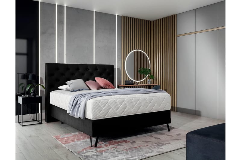 Sängpaket Ramsäng Kazuto 180x200 cm - Svart - Möbler - Säng - Komplett sängpaket