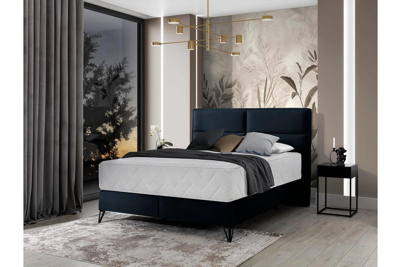 Sängpaket Ramsäng Kazuya 140x200 cm - Mörkblå - Möbler - Säng - Komplett sängpaket