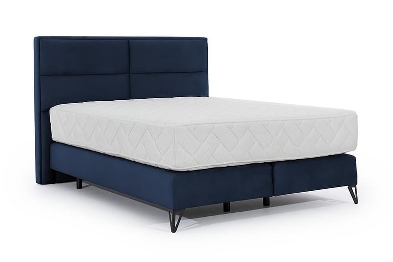 Sängpaket Ramsäng Kazuya 140x200 cm - Mörkblå - Ramsäng - Dubbelsäng - Komplett sängpaket