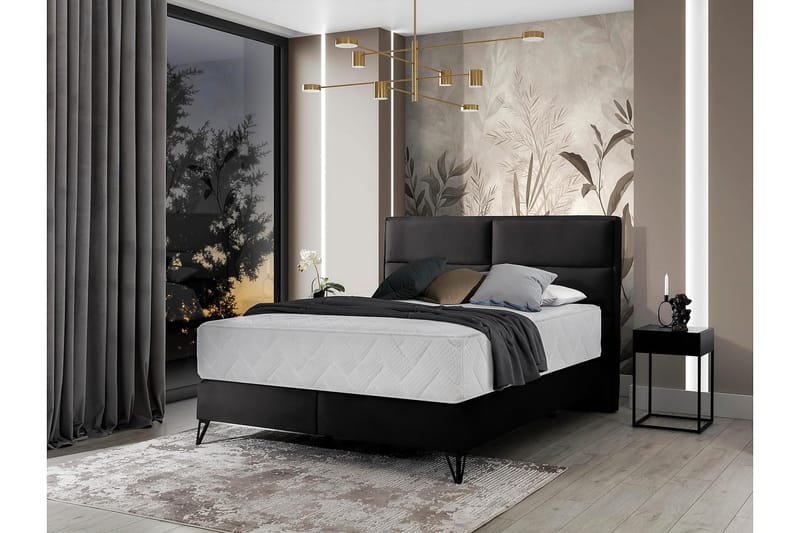 Sängpaket Ramsäng Kazuya 140x200 cm - Mörkgrå - Möbler - Säng - Komplett sängpaket