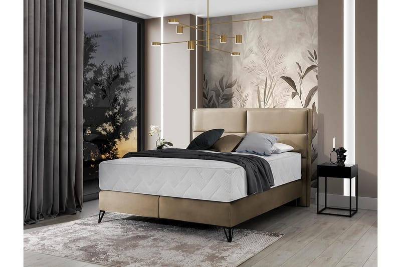 Sängpaket Ramsäng Kazuya 160x200 cm - Beige - Möbler - Säng - Komplett sängpaket