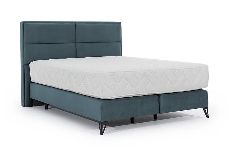 Sängpaket Ramsäng Kazuya 160x200 cm - Blå - Ramsäng - Dubbelsäng - Komplett sängpaket