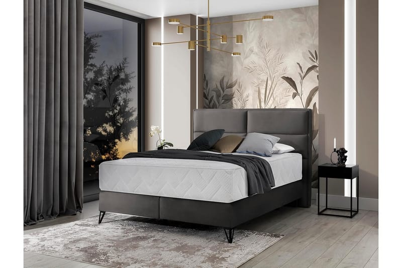 Sängpaket Ramsäng Kazuya 160x200 cm - Grå - Möbler - Säng - Komplett sängpaket