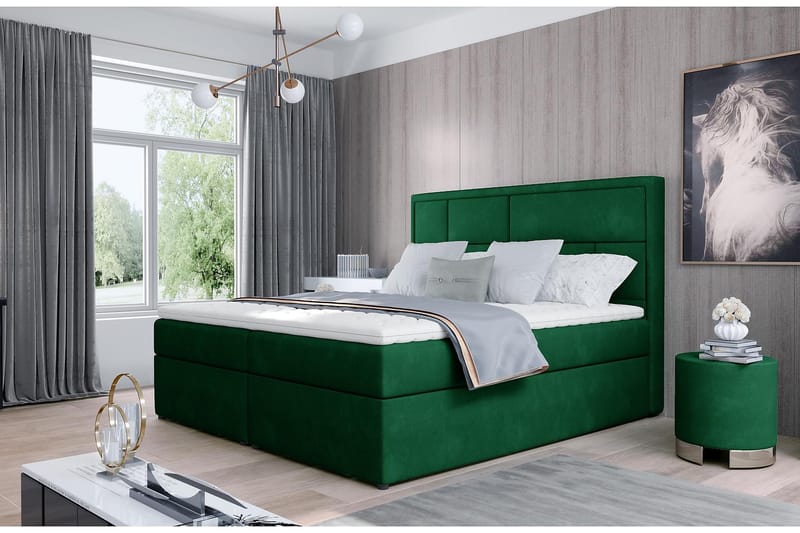 Sängpaket Varrains 180x200 cm - Grön - Möbler - Säng - Komplett sängpaket