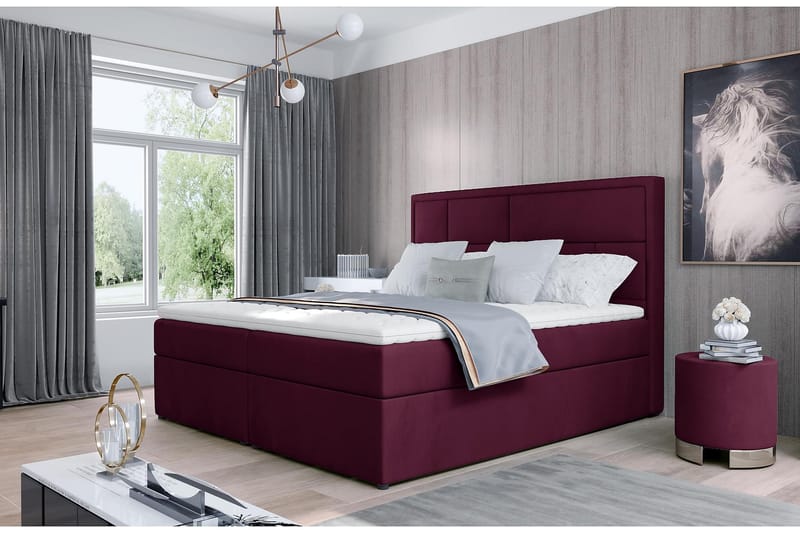 Sängpaket Varrains 180x200 cm - Lila - Möbler - Säng - Komplett sängpaket