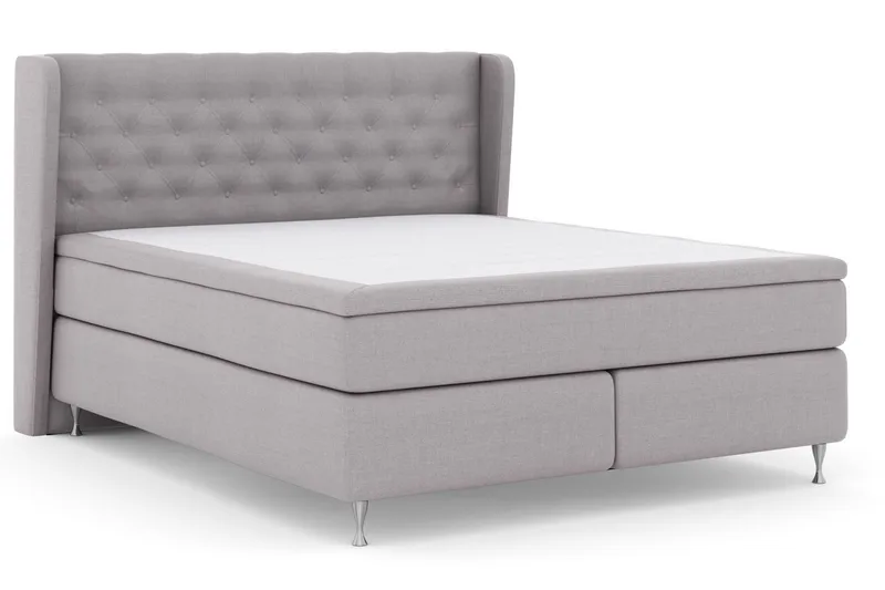 Select No 5 Komplett Sängpaket 180x200 Fast Watergel - Ljusgrå/Silver - Möbler - Säng - Kontinentalsäng