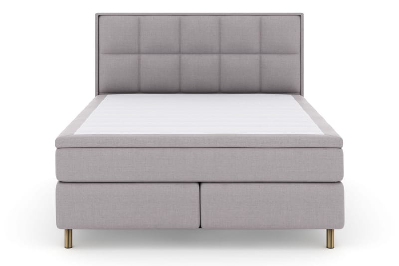 Select No 5 Komplett Sängpaket 180x200 Fast/Medium Latex - Ljusgrå/Koppar - Möbler - Säng - Kontinentalsäng