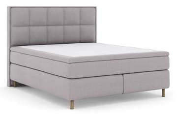 Select No 5 Komplett Sängpaket 210x210 Fast Watergel - Ljusgrå/Koppar - Möbler - Säng - Kontinentalsäng