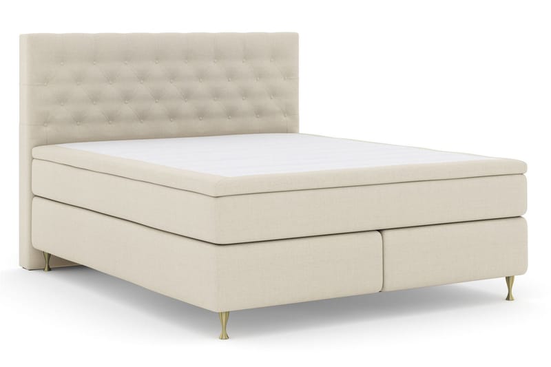 Select No 5 Komplett Sängpaket 210x210 Fast/Medium Watergel - Beige/Guld - Möbler - Säng - Kontinentalsäng