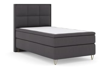 Select No 6 Komplett Sängpaket 120x200 Medium Memory/Pocket - Mörkgrå/Metall V-form - Möbler - Säng - Enkelsäng