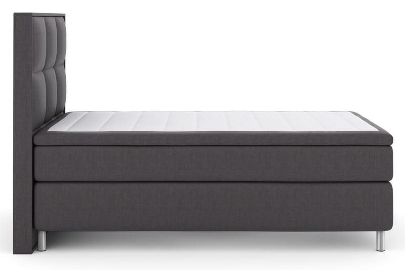 Select No 6 Komplett Sängpaket 120x200 Medium Memory/Pocket, Mörkgrå/Metall