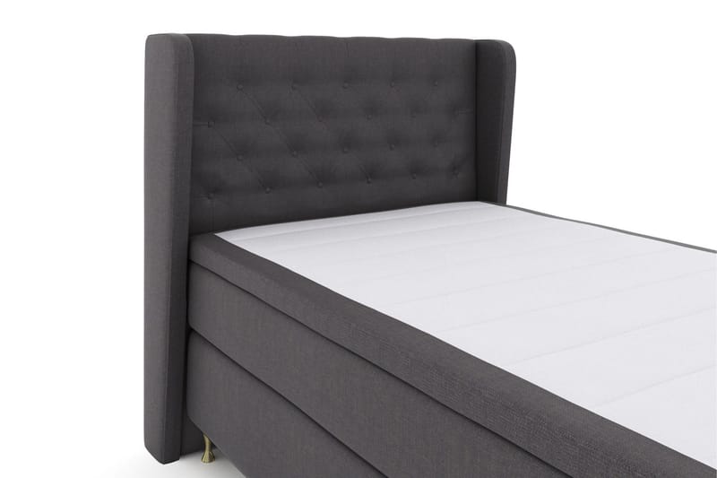 Select No 6 Komplett Sängpaket 120x200 Medium Watergel - Mörkgrå/Guld - Möbler - Säng - Enkelsäng