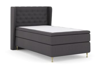 Select No 6 Komplett Sängpaket 120x200 Medium Watergel - Mörkgrå/Guld - Möbler - Säng - Enkelsäng