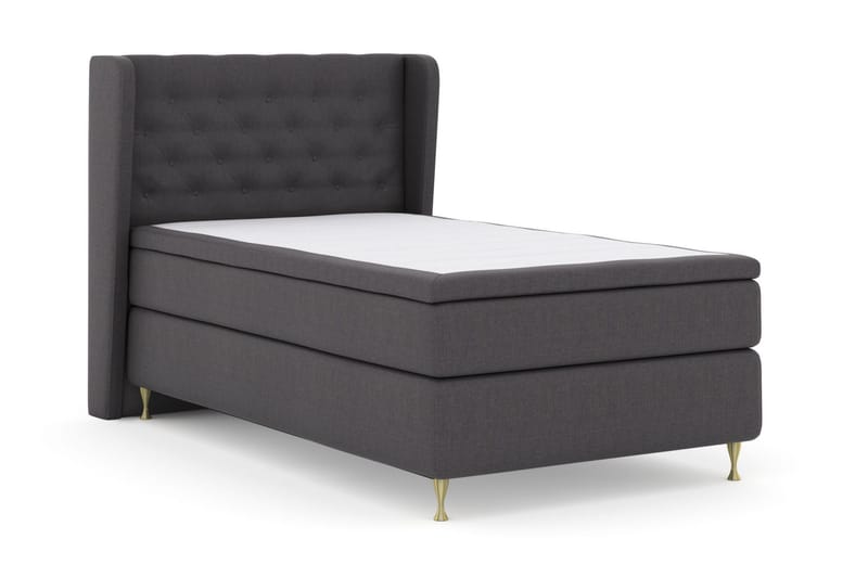 Select No 6 Komplett Sängpaket 120x200 Medium Watergel - Mörkgrå/Guld - Möbler - Säng - Enkelsäng