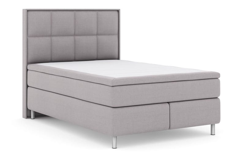 Select No 6 Komplett Sängpaket 140x200 Fast Latex/Memory - Ljusgrå/Metall - Möbler - Säng - Kontinentalsäng