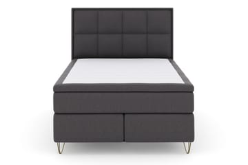 Select No 6 Komplett Sängpaket 140x200 Fast Latex/Memory - Mörkgrå/Metall V-form - Möbler - Säng - Kontinentalsäng