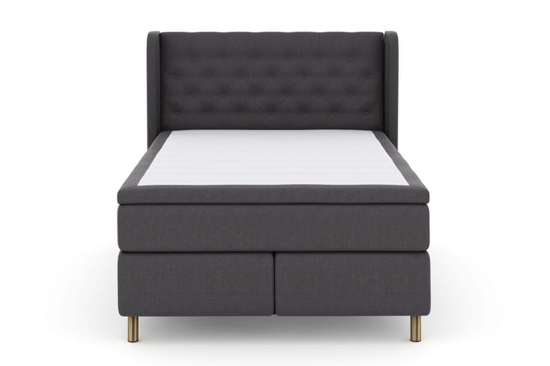 Select No 6 Komplett Sängpaket 140x200 Fast Memory/Pocket, Mörkgrå/Koppar
