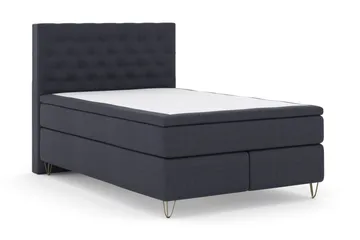 Select No 6 Komplett Sängpaket 140x200 Medium Memory/Pocket - Blå/Metall V-form - Möbler - Säng - Kontinentalsäng