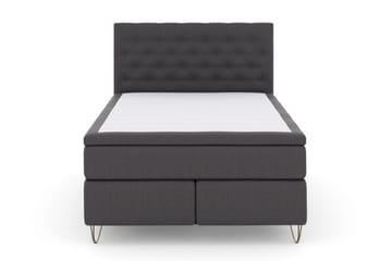 Select No 6 Komplett Sängpaket 140x200 Medium Memory/Pocket - Mörkgrå/Metall V-form - Möbler - Säng - Kontinentalsäng