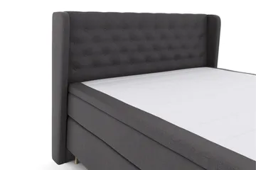 Select No 6 Komplett Sängpaket 160x200 Fast Memory/Pocket - Mörkgrå/Guld - Möbler - Säng - Kontinentalsäng