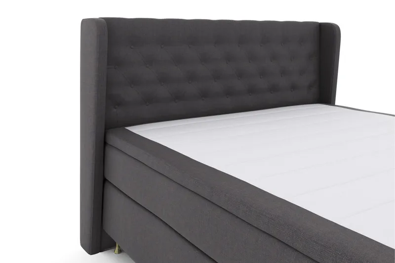 Select No 6 Komplett Sängpaket 160x200 Fast Memory/Pocket - Mörkgrå/Guld - Möbler - Säng - Kontinentalsäng