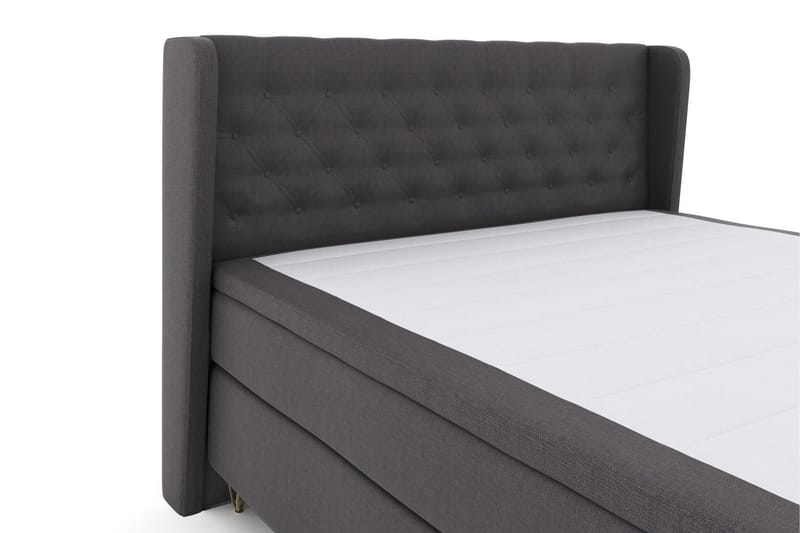 Select No 6 Komplett Sängpaket 160x200 Medium Watergel - Mörkgrå/Metall V-form - Möbler - Säng - Kontinentalsäng