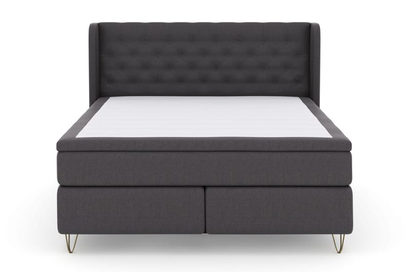 Select No 6 Komplett Sängpaket 160x200 Medium Watergel - Mörkgrå/Metall V-form - Möbler - Säng - Kontinentalsäng