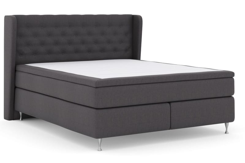 Select No 6 Komplett Sängpaket 180x200 Fast Latex/Memory - Mörkgrå/Silver - Möbler - Säng - Kontinentalsäng