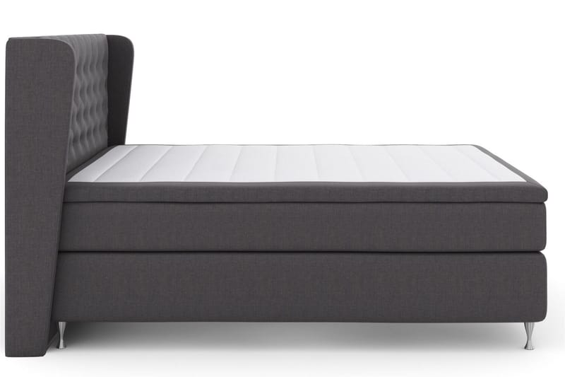 Select No 6 Komplett Sängpaket 180x200 Fast Latex/Memory - Mörkgrå/Silver - Möbler - Säng - Kontinentalsäng