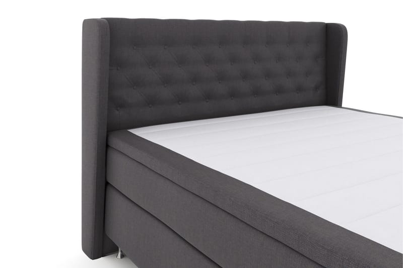 Select No 6 Komplett Sängpaket 180x200 Fast Latex/Memory - Mörkgrå/Silver - Möbler - Säng - Kontinentalsäng