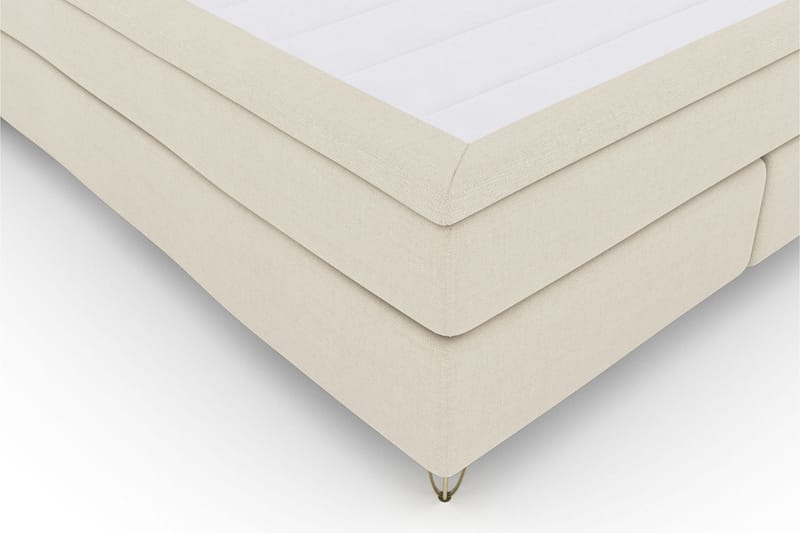 Select No 6 Komplett Sängpaket 180x200 Fast Memory/Pocket - Beige/Metall V-form - Möbler - Säng - Kontinentalsäng